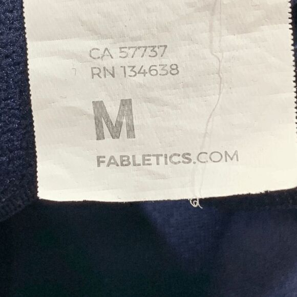 Fabletics Women's Navy Blue Crisscross Strappy Back Sports Workout Bra Medium - Picture 3 of 7